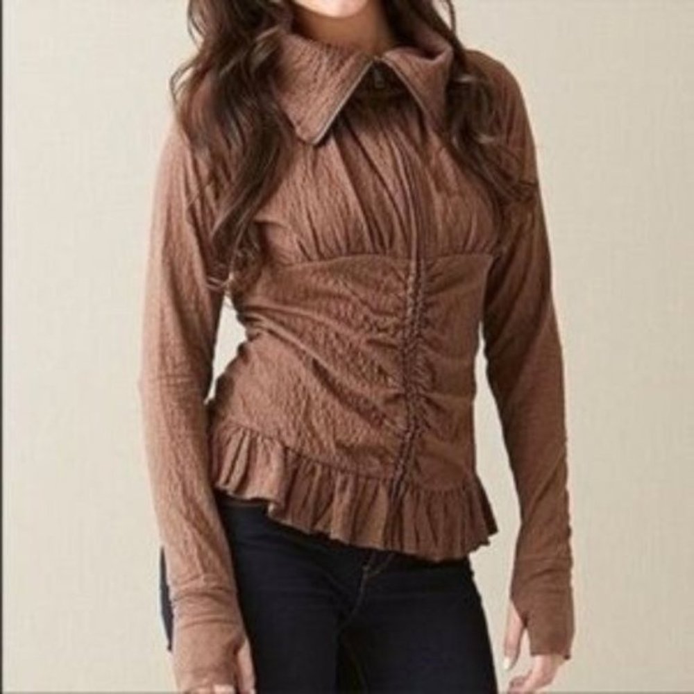 Matilda Jane Paint by Numbers Stealth Jacket Brown size S Small‎